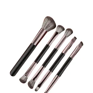 Complete Makeup Brush Set, Facial Shaping, Artistic Design, Eyebrow Brush, Mirror Included, Soft Bristles, Ideal for Daily Use, Travel, Gift