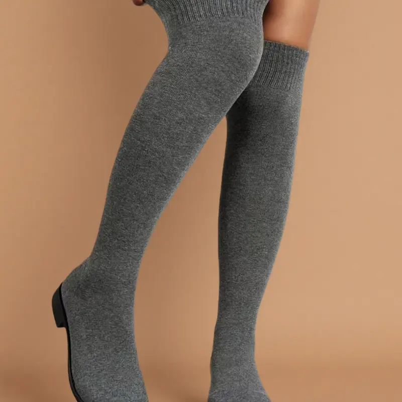 Women's Elastic Socks Boots, New Versatile Over-The-Knee High Heel Boots, Lightweight Comfortable Slimming Tall Boots