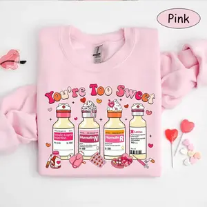 Nurse Valentine's Day Sweatshirt, ER Valentine Sweatshirt, Insulin Diabetes ICU Nurse Valentine, Nurse Shirt, Cute Valentines Shirt For Nurse - LORA ATCHER