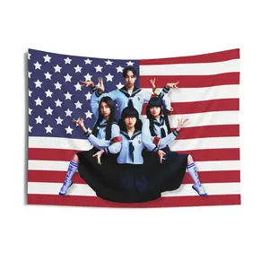 Atara/shii /Gak/ko Members America Flag, Atarashii Gakko Tour Kpop Flag, Atarashii Gakko Merch, Gift Ideas Fans, Birthday Gift & Concert Merch 3x5ft Celebrity USA Flag Tapestry for Wall hanging, College Dorm, Living Room, Bed Room, Home Decor