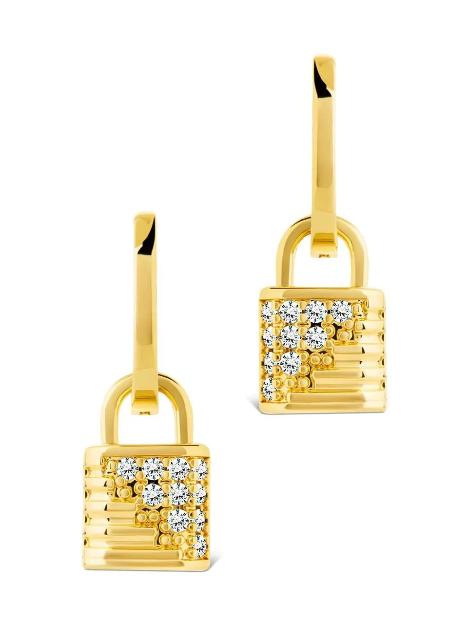 Lilian CZ Lock Micro Hoops