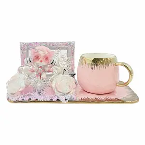 Handmade Ceramic Tea Cup and Plate with Cream Glue Doll DIY - Kosbling Blind Bag