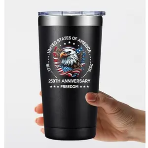 American Eagle 250th Anniversary Tumbler, USA Freedom 1776–2026 Travel Mug, Patriotic Stainless Steel Cup for Independence Day Gift