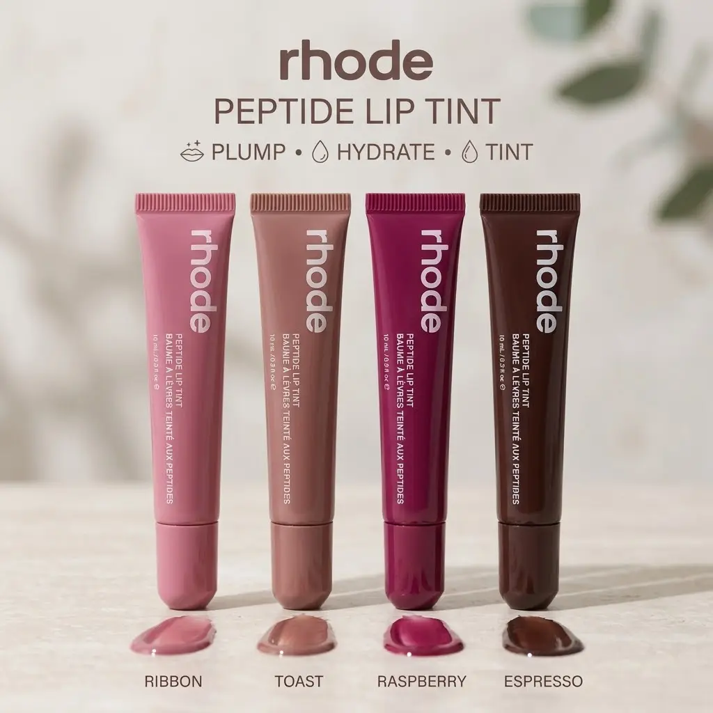 Must-Have Rhode Peptide Lip Tint - Nourishing, Smooth, Plumping, Hydrating Lip Cosmetic for Glossy Finish