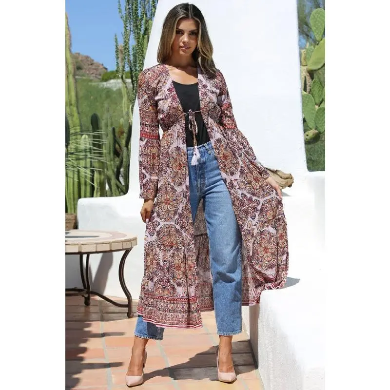Angie Boho Kimono - Lilac