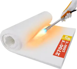 Ceramic Fiber Insulation, 24"x15.7"x1" Thick, 2600F Fireproof Insulation Blanket for Wood Stove Baffle, Fireplace, Pellet Stove, Chimney, Furnace, Boiler, Pizza Ovens and Forge