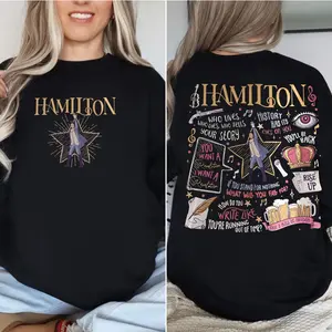 Hamilton Musical Quote Shirt, 2 Sided American Musical Sweatshirt, Lin Manuel Miranda Inspired Hoodie, Broadway Fan Gift, Unisex Sweater Pullover Tee