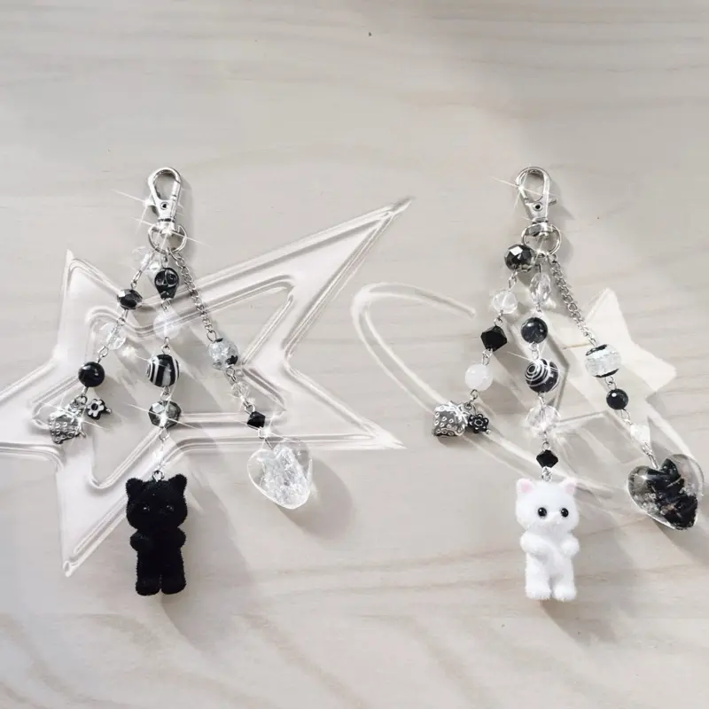 Meowpposites Matching Cat Keychains