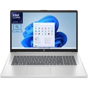 HP 2025 Laptop | 17-CN500 | 17.3" 1920 x 1080 IPS | Intel-12 Core Ultra 7 255U | Up to 32GB DDR5 | Up to 2TB SSD | Windows 11 Home| Wi-Fi 6 - Bluetooth 5.3 - Backlit Keyboard - 720p HD Camera - Natural Silver