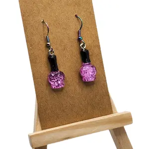 Realistic Nail Polish Earrings for Women - 2 Colors Available, Fun & Unique Hook Earrings, Lightweight & Comfortable, Perfect for Any Occasion
