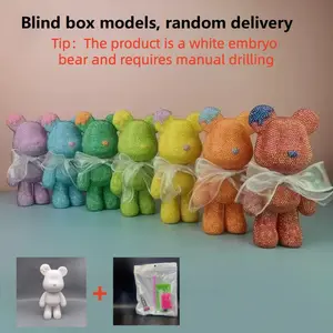 Shimmering DIY Rhinestone Bear, Resin Craft, Handicraft, Perfect for Valentine's Day and Christmas Gifts, Kids' Gift, Enhances Manual Skills