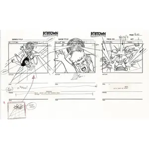 Jim Lee Wildc.a.t.s. Wildcats Production Animation Storyboard Nelvana 1994-5 D1-076