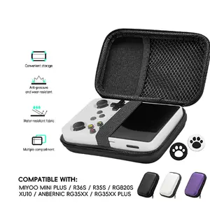 Hard EVA storage bag includes 2 stick cap accessories; compatible with R36S/R35S/Miyoo Mini Plus/RG35XX retro handheld consoles; a protective portable case—perfect Father’s Day gift that lets Dad play with his child.