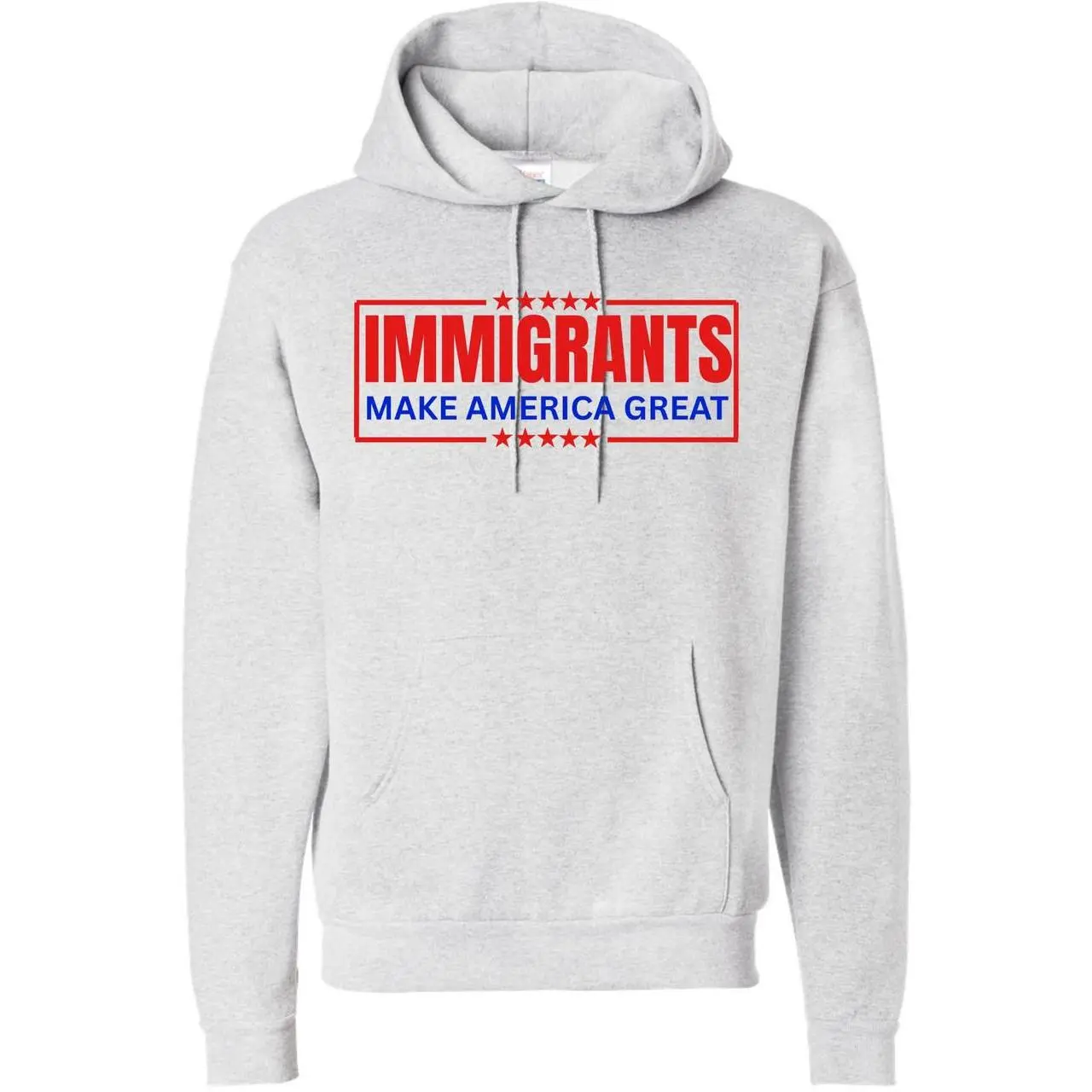 Immigrants Make America Great Printed Hoodie Political Immigration Cotton Blend Hooded Sweatshirt
