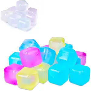 Color-changing  Ice Cubes, 60 Pack Plastic Ice Cube for Drinks,  Like , , or Coffee - Party Supplies for Boys, Girls, /Adults (Color-changing)