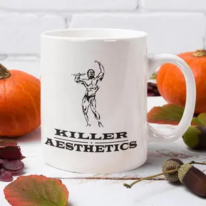 Killer Aesthetics White Glossy Mug - Perfect for Coffee and Tea - Ceramic