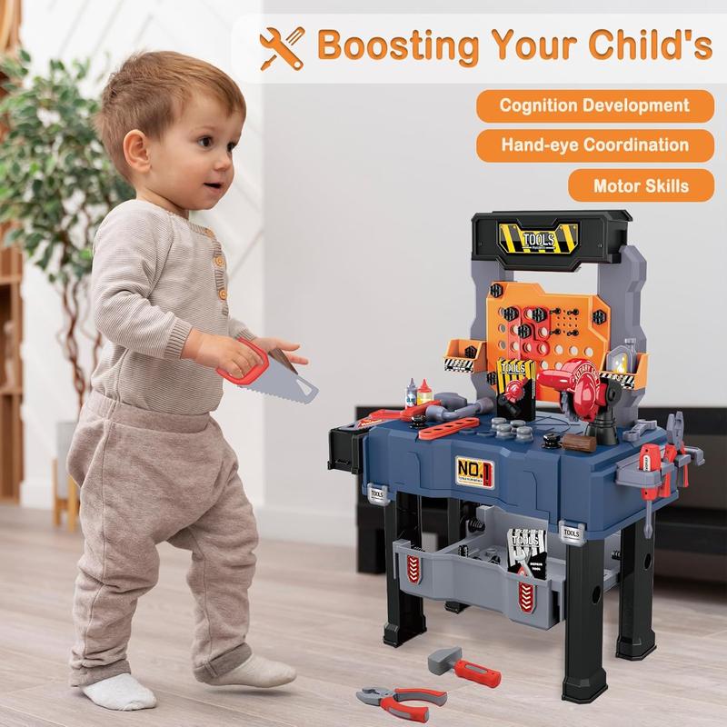 Kids Tool Bench, Kids Tool Set with with Electric Drill and Realistic Tools, Toddler Tool Set,Toddler Workbench Pretend Play Learning Gift for Boys & Girls Age 3-5, 20 X 10.5 X 24.6 in Kids Tool Bench, Kids Tool Set with with Electric Drill and Realistic Tools, Toddler Tool Set,Toddler Workbench Pretend Play Learning Gift for Boys & Girls Age 3-5, 20 X 10.5 X 24.6 in