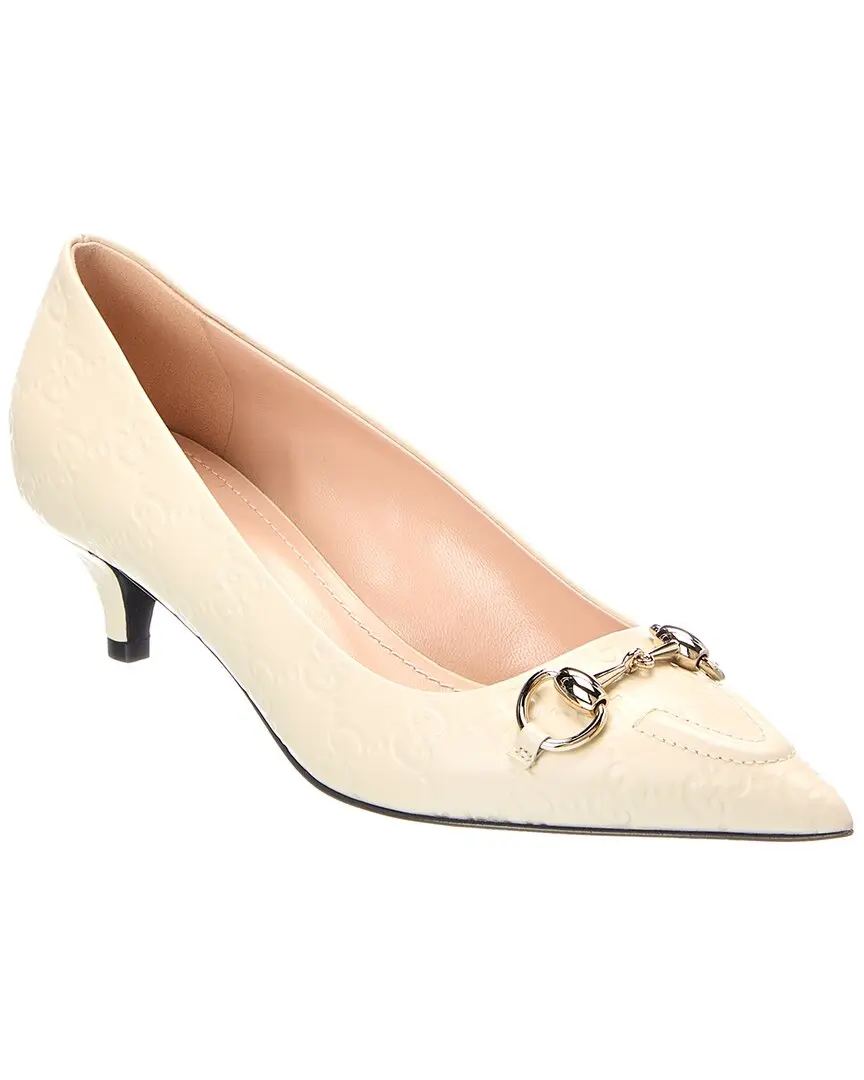 Gucci Horsebit GG Leather Pump