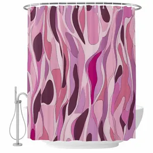 Modernism Style Fabric Shower Curtain Water Ripple Washable Shower Curtains for Bathroom, Waterproof Bath Curtain with Hooks Home Decor 72x72in