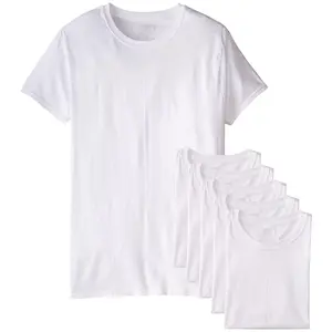 Fruit of the Loom Men's 6-Pack White Crew T-Shirt - Short Sleeve Fitted Tee for Summer Casual Wear