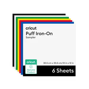 Cricut Puff Iron-On, Classics Sampler - 12 in x 12 in (6 ct)