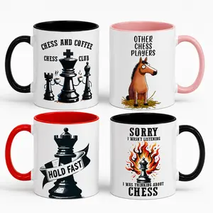 Funny Chess Coffee Mug 11oz – Ceramic Tea Cup Gift for Chess Lovers & Players