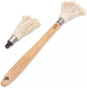 18" Basting Mop - BBQ Mop Brushes for Sauce, Extra-Absorbent Double Head, Ergono