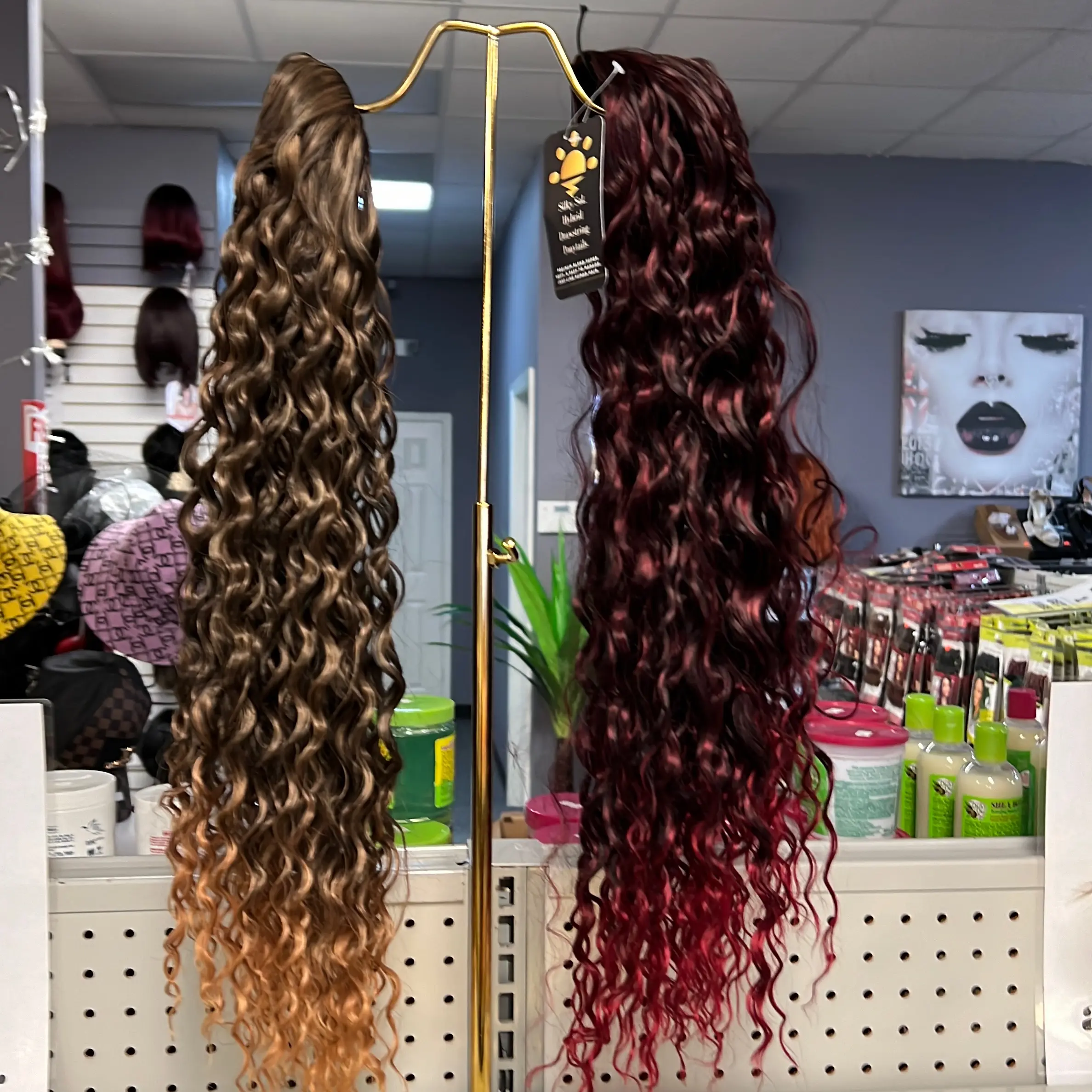 Water Wave Synthetic Draw String Ponytails Synthetic