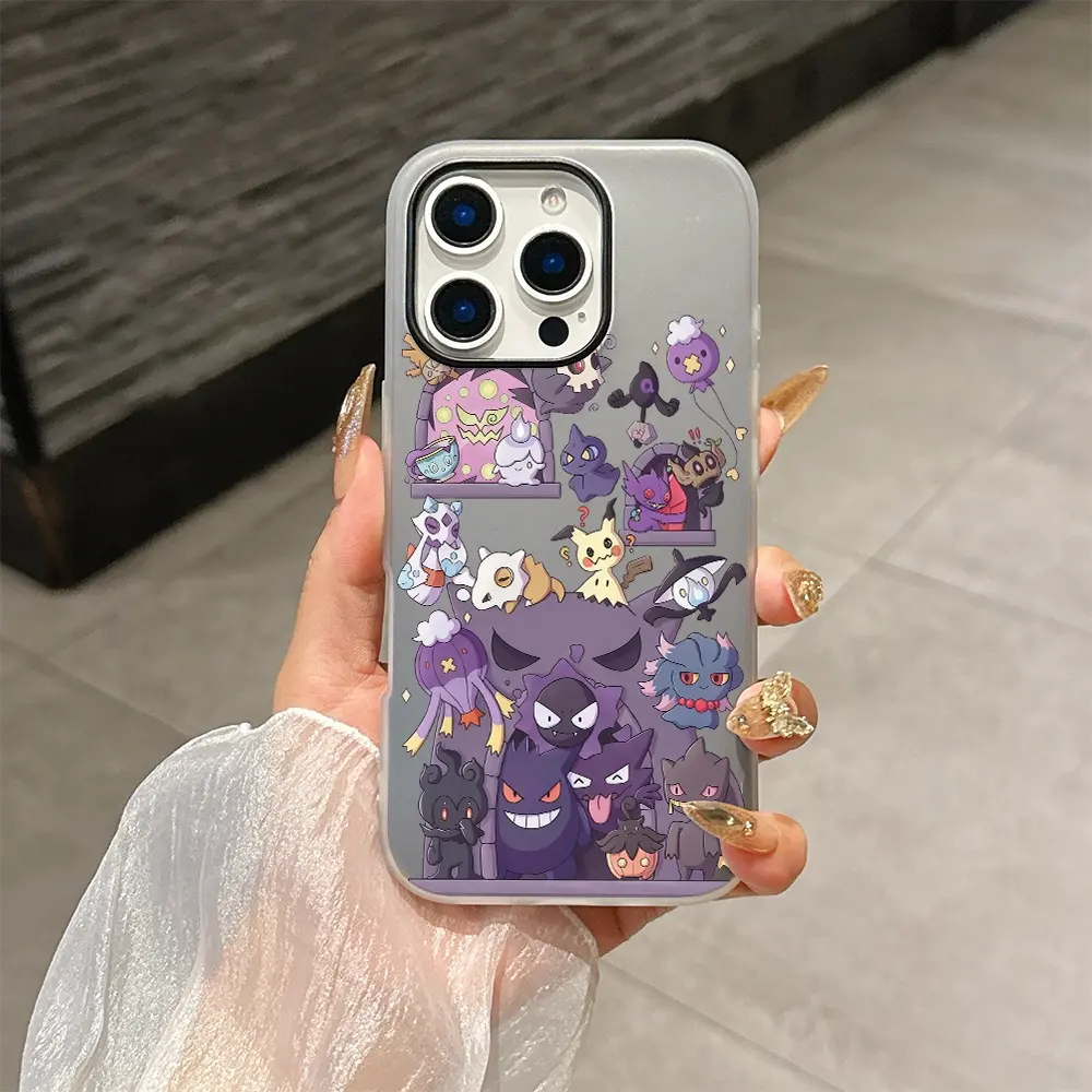 1 ghost-themed elf phone case, Aesthetic, trendy iPhone phone case, 2-in-1 double-layer Protective material, dopamine color matching, suitable for iPhone 17 Pro Max, compatible with iPhone 7-17 series/Pro/Pro Max/Plus/Air
