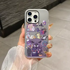 1 ghost-themed elf phone case, fashionable and creative trendy iPhone phone case Cover, 2-in-1 double-layer material, dopamine color matching, suitable for iPhone 17 Pro Max, compatible with iPhone 7-17 series/Pro/Pro Max/Plus/Air/E/X/XS/XR
