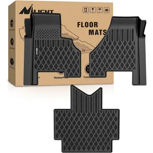 Nlilght TPE Floor Mats for Freightliner Cascadia 2018 2019 2020 2021 2022 2023 All Weather Custom Fit Heavy Duty Floor Liners