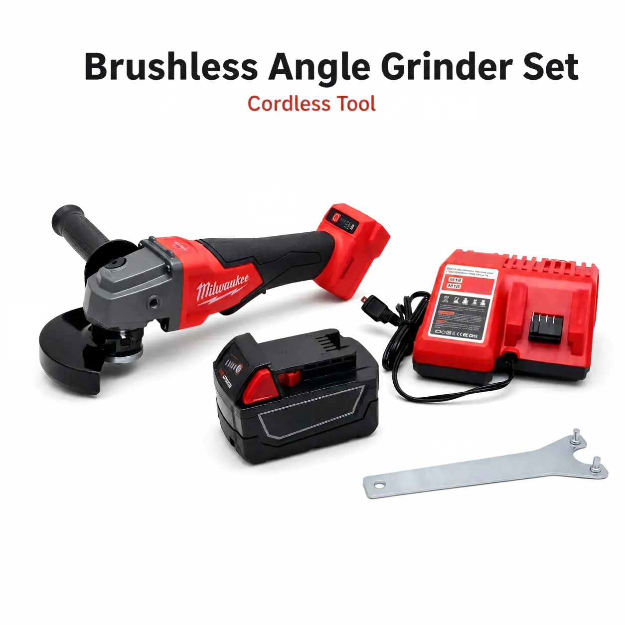 Milwaukee 125mm Cordless Angle Grinder Delivers 9500Rpm Max Output Suited For Pipe Fitting And Structural Steel Work mechanical reverse function ring anvil xr brushless impact wrench industrial task concrete drilling impact driver hog