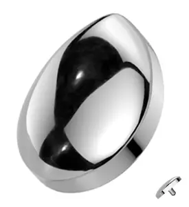 Teardrop Titanium Internally Threaded Top