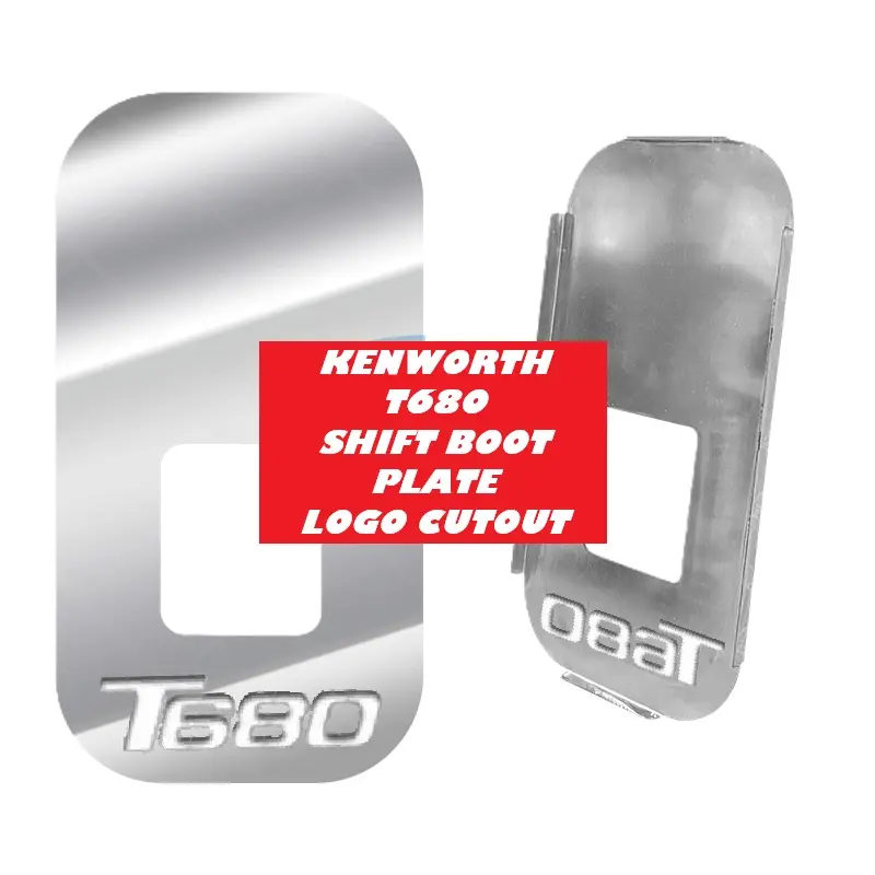 KW T680 Gear Shifter BOOT Plate T680 LOGO CUTOUT Stainles Steel PREMIUM QUALITY KW T680 Gear Shifter BOOT Plate T680 LOGO CUTOUT Stainles Steel PREMIUM QUALITY