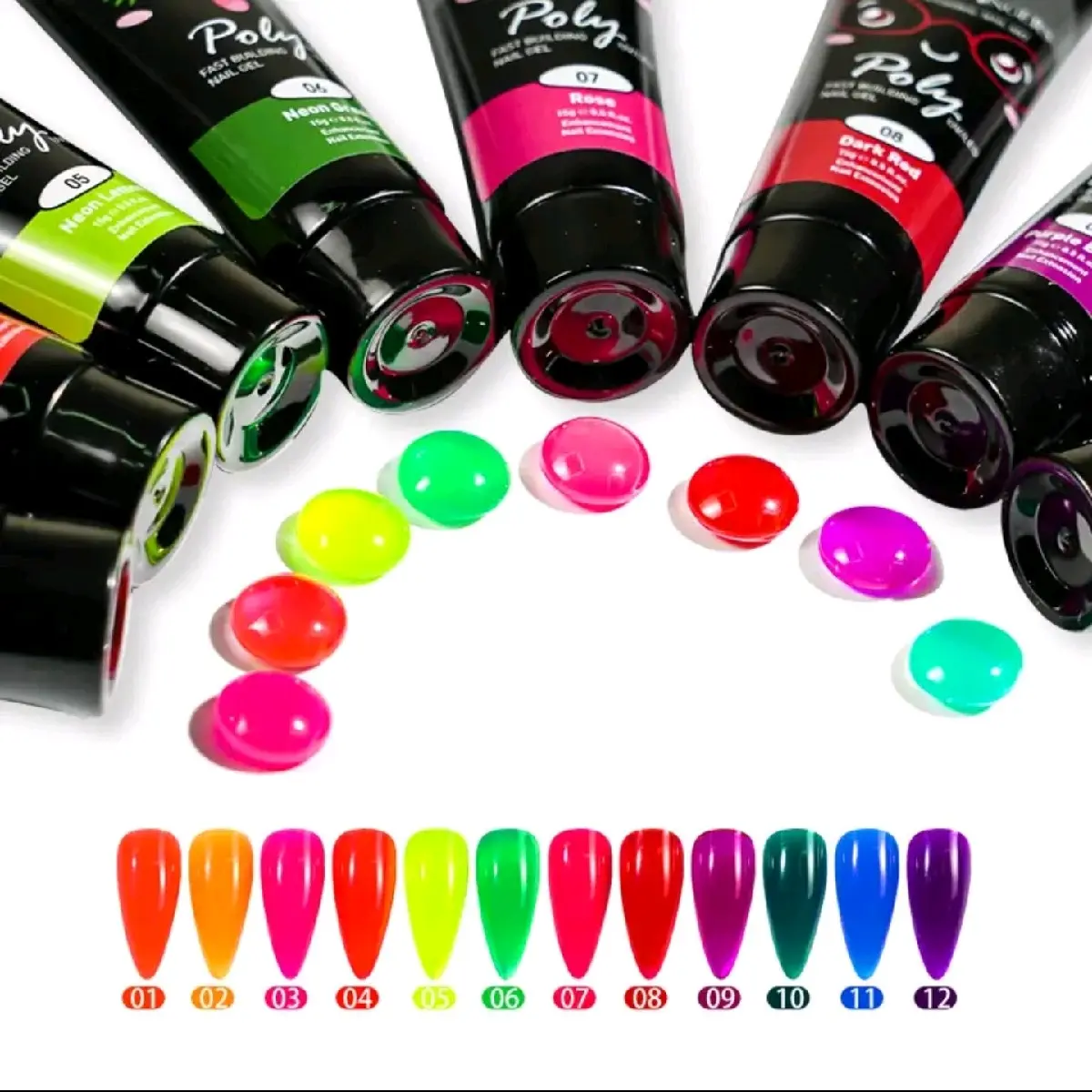 Polygel Neon Colors - Unique Colorful Design for Any Occasion