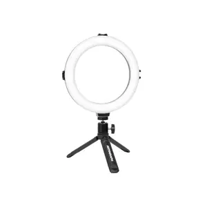 8-Inch Ring Light with Tabletop or Hand Held Tripod Stand and Phone Holder for Videos - 25600