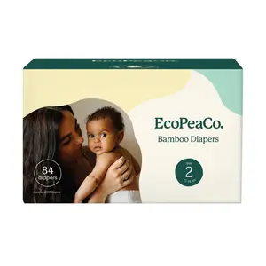 EcoPeaCo Bamboo Diapers for Sensitive Skin - Size 2 - 84ct EcoPeaCo Bamboo Diapers for Sensitive Skin - Size 2 - 84ct