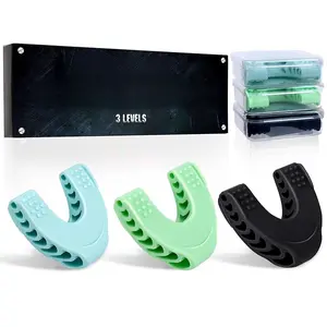 3PCS Jaw Shark Toner for Men & Women, 3 Resistance Levels Silicone Jaw Toner for Beginner, Intermediate & Advanced Users, Jawline Exerciser, Jaw Exerciser