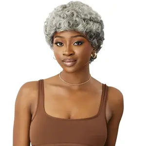 Outre Fab & Fly Gray Glamour 100% Human Hair Full Cap Wig - HH-EMIR