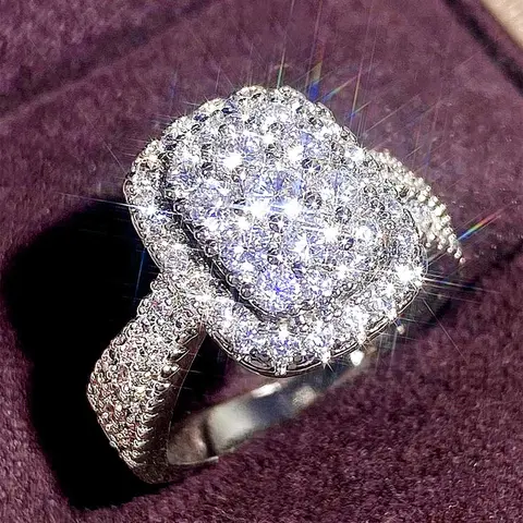 Elegant Rhinestone Decorated Ring, Beautiful Rings, Fashion Accessories for Women for Party, Daily Clothing Decor, Trendy All-match & Exquisite Fashionable Jewelry for Birthday Gift, Statement Ring