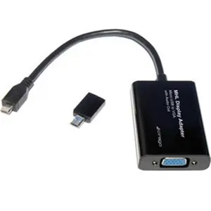 212 MAIN Cirago CIRMHLVGAA MHL to VGA Display Connector - Black, Micro USB, MHL Enabled, Mobile Device Compatible, Video Playback, Audio & Video Tech Accessories