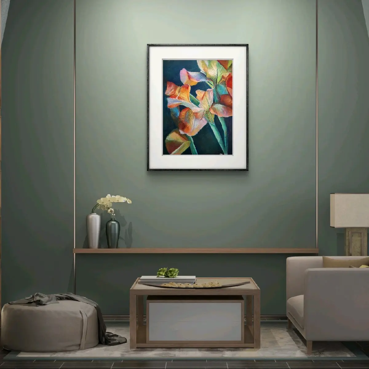 'Iridescence' -Giclee Vibrant Floral Pastel Print - Abstract Botanical Art Decor Matte