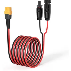 12AWG 25FT XT60 Solar Cable 2 10 25 35 50 75 100FT XT60 Extension Cable Solar Panel Connector to XT60 Connector for Portable Power Station (25FT)