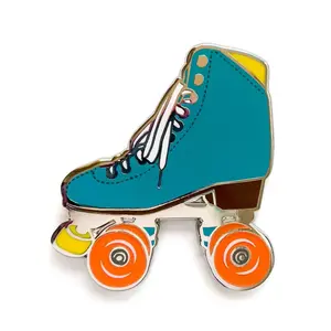 Roller Skate Pin - with Glow in the Dark Wheels
