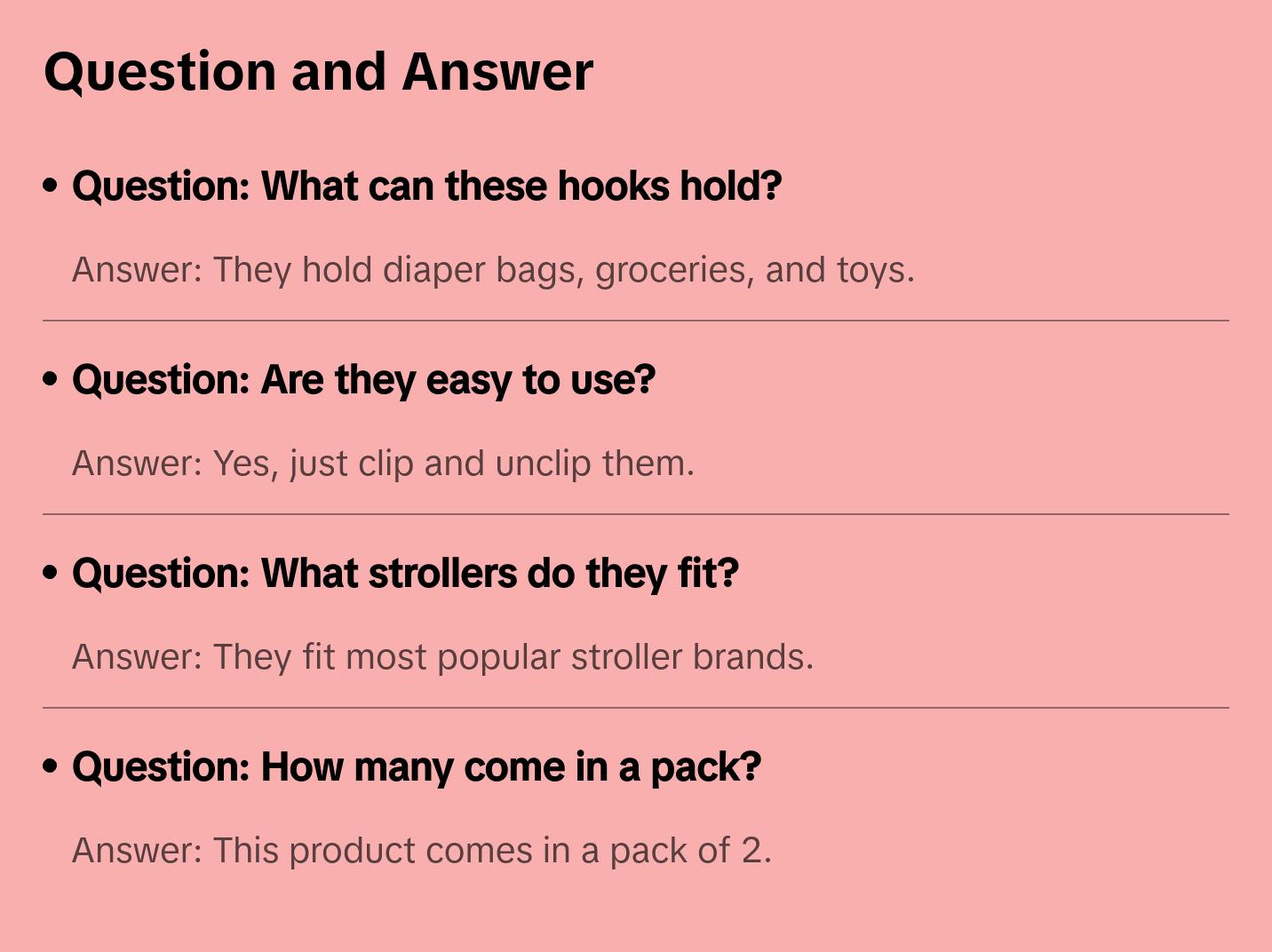 Primo Passi - 2Pk Large Stroller Hook, Black Primo Passi - 2Pk Large Stroller Hook, Black