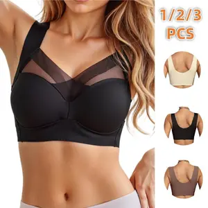 EssElegance FZ 1/2/3PCS Women's Seamless Bra Wireless Bra Full Coverage Push Up No Underwire Tshirt Comfortable Everyday Plus Size Friendly- Jelly