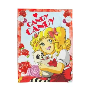 Anime Candy Themed Blanket All-Season Comfort Wrap for Sofa Office Travel Digital Print Glam Style Christmas Birthday Gift for Friends