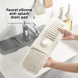 Silicone Faucet Mat, Waterproof Splash Guard, Quick-Dry Drip Catcher for Kitchen Sink Counter Protection – Kitchen Accessories, Cleaning Splash Guards