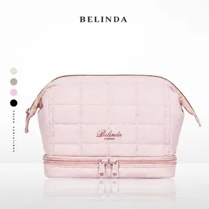 【New Arrival】Belinda Wet & Dry Separation Double-Layer Cosmetic Bag, Puffy Padded Travel Cosmetic Organizer for Women, Wide-Open Makeup Case for Toiletries, Accessories, and Brushes, TikTok Shop Stock Up Summervibes