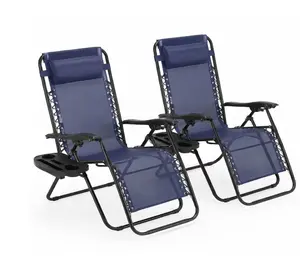 2-Pack Zero Gravity Lounge Chairs,Folding Recliners with Pillow & Cup Holder for Outdoor Patio, Pool, Beach